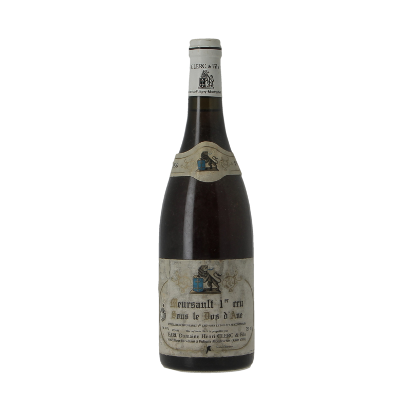 Meursault 1er Cru Sous Le Dos D'Ane 1990 Domaine Henri Clerc & Fils