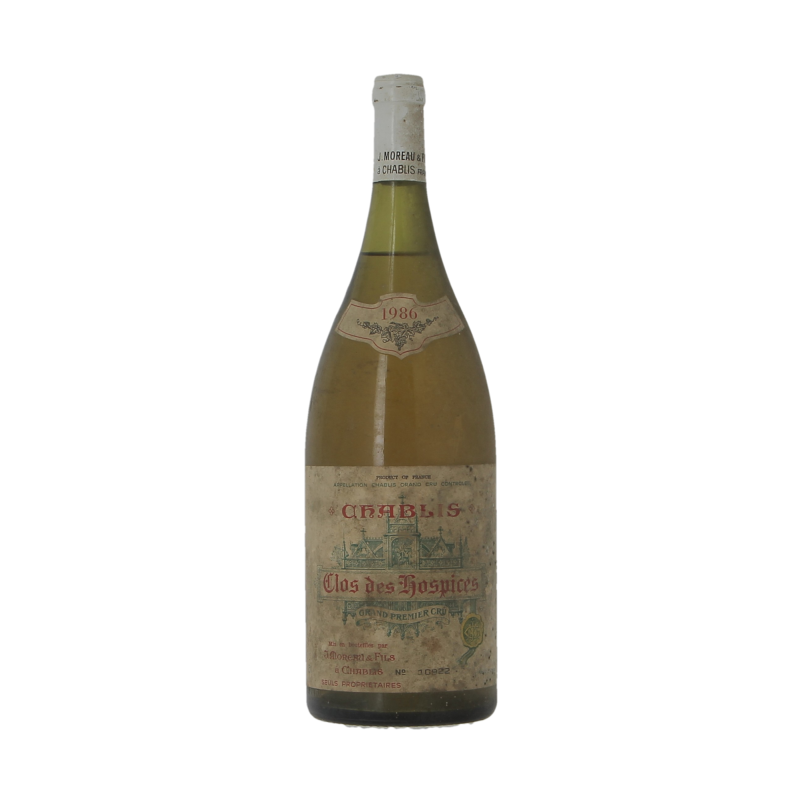 Chablis Grand Cru Clos Des Hospices 1986 J.Moreau & Fils 150cl